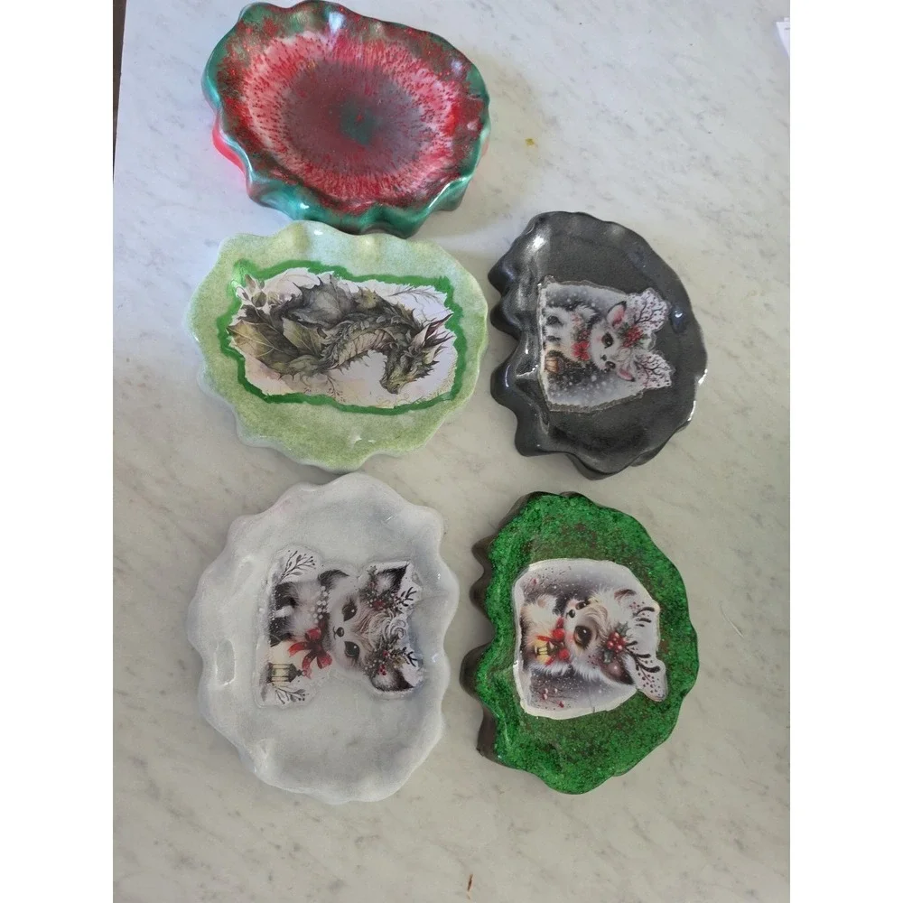 Handmade Resin Wavy  Edge Bowl